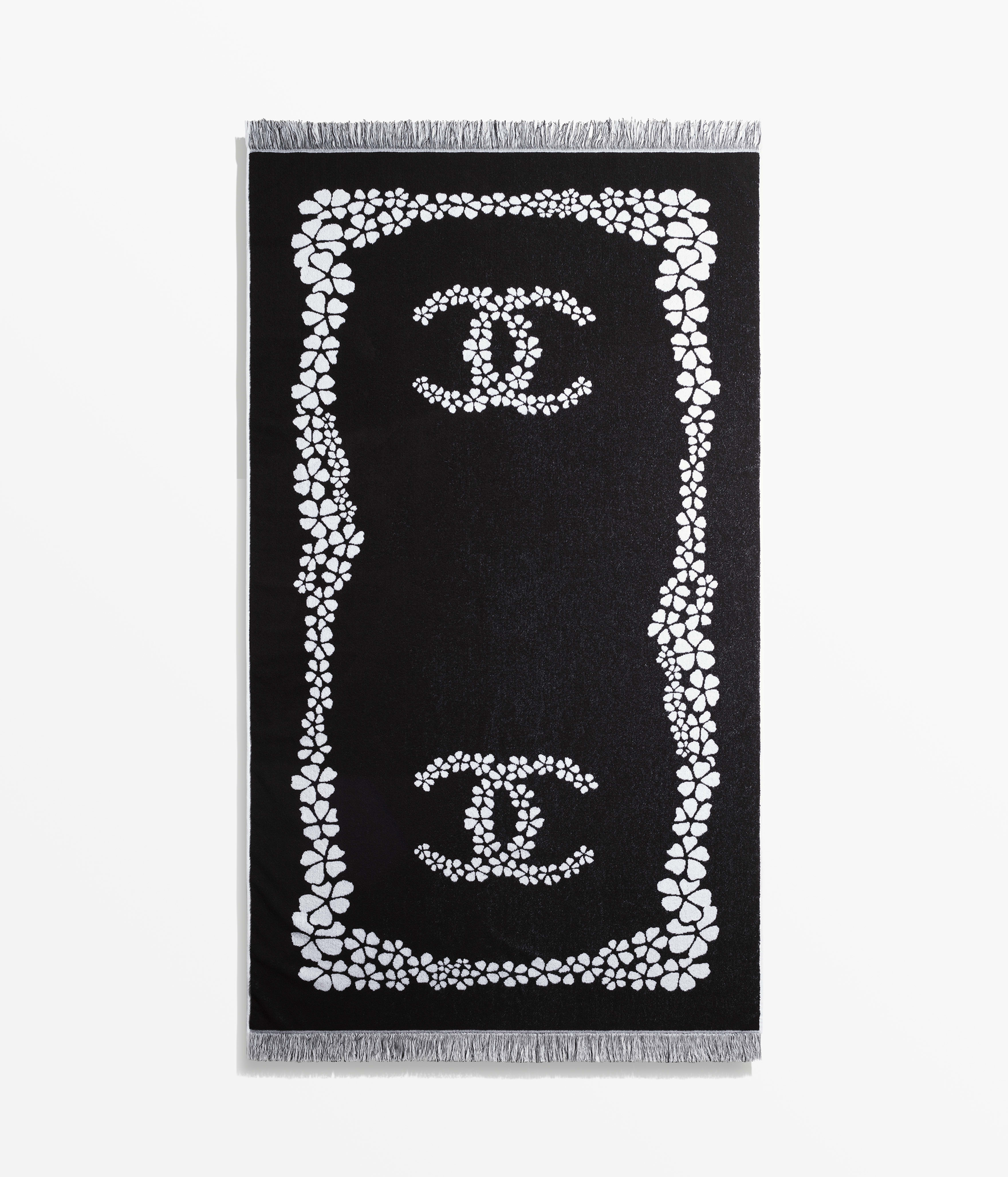 Toalla de baño - Negro y blanco - Algodón - vista artística 3
